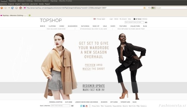 Topshop nova spletna stran